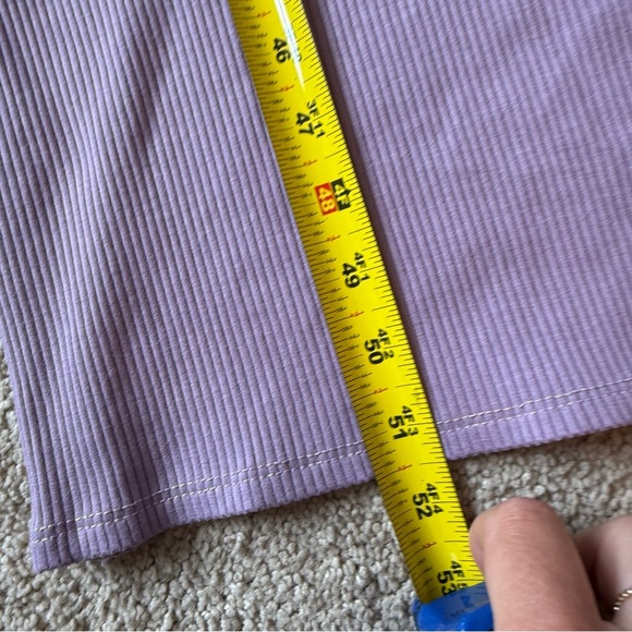 Lulu's Lavender One-shoulder Ribbed Dress L - Picture 6 of 10